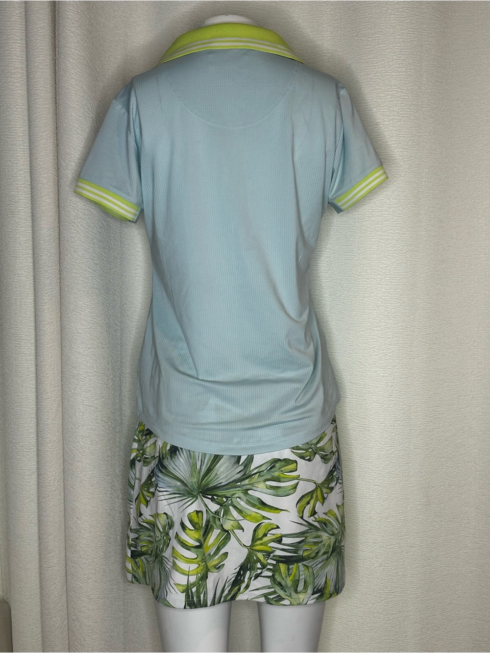 Sport Haley Light Blue Polo with Lime Trim - Picture 3 of 12